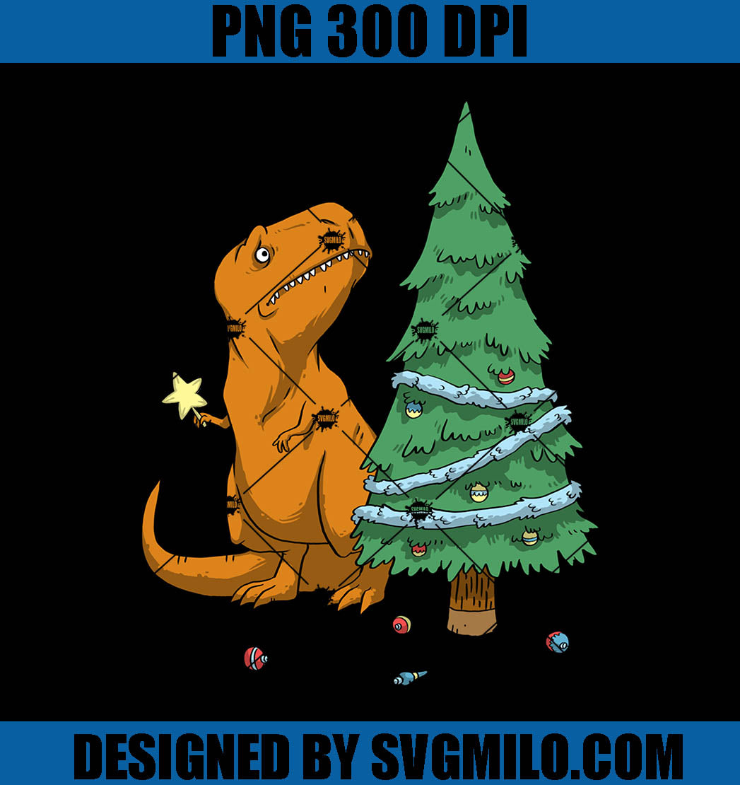 Christmas Tree PNG, T-rex Christmas PNG, Xmas PNG