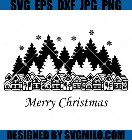 Chrsitmas-VIllage-Scene-SVG