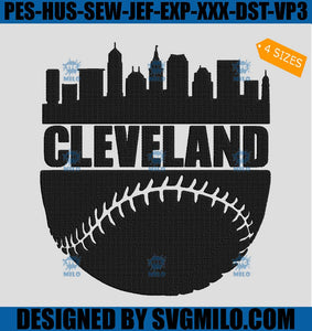 Cleveland-Baseball-Skyline-Embroidery-Design_-Baseball-Embroidery-Design