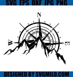 Compass-With-Mountains-Svg_-Camping-Svg_-Hiking-Svg
