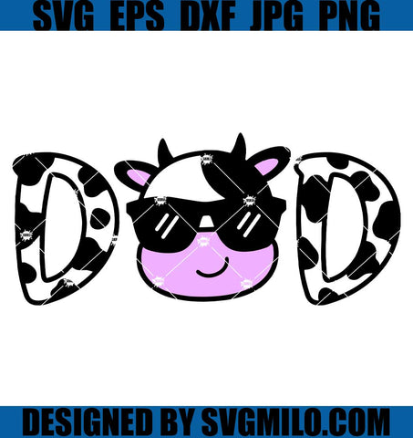 Cow-Dad-Svg_-Cow-Dad-Face-with-Sunglasses-Svg_-Kid-Farm-Cow-Birthday-Svg