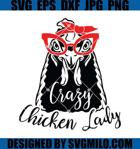 Crazy-Chicken-Lady-Svg_-Chicken-Svg_-Polish-Chicken-Svg_-Chicken-with-Bandana-Glasses-Svg