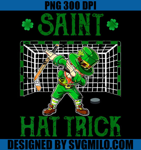 Dabbing Leprechaun Hockey PNG, Saint Hat Trick PNG