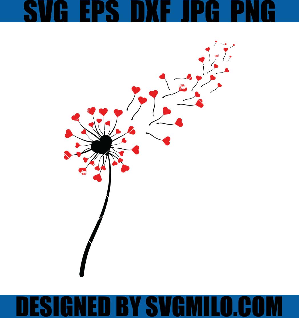 Dandelion-Svg_-Valentine-Svg_-Flying-Heart-Shaped-Dandelion-Seeds-Svg