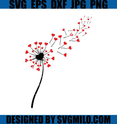 Dandelion-Svg_-Valentine-Svg_-Flying-Heart-Shaped-Dandelion-Seeds-Svg