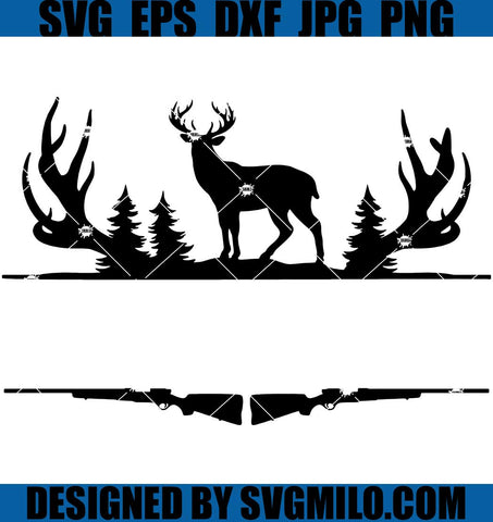 Deer-Hunting-Frame-Svg_-Deer-Svg_-Hunting-Svg_-Rifle-Svg_-Pine-Tree-Forest-Svg_-Buck-Svg