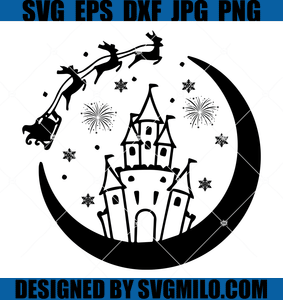 Disney-Castle-Christmas-Svg-Moon-Santa-Reindeer-Svg