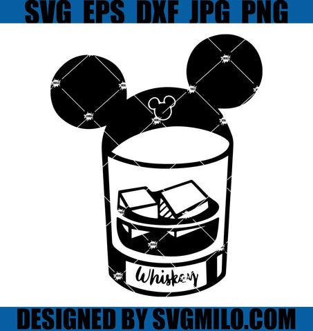 Disney Whiskey SVG, Mickey Mouse Drinking SVG, Mickey Celebration SVG