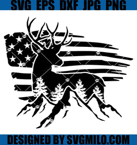 Distressed-American-Flag-Svg_-Deer-Svg_-Mountain-Svg_-Hunting-Svg_-Camping-Svg_-Deer-Scene-Svg