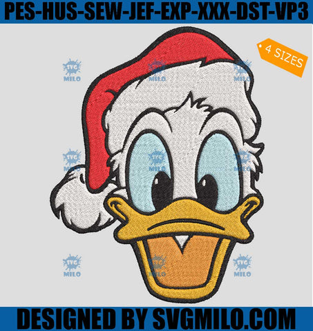 Donald-Duck-Embroidery-Design_-Santa-Donald-Duck-Xmas-Embroidery-Design