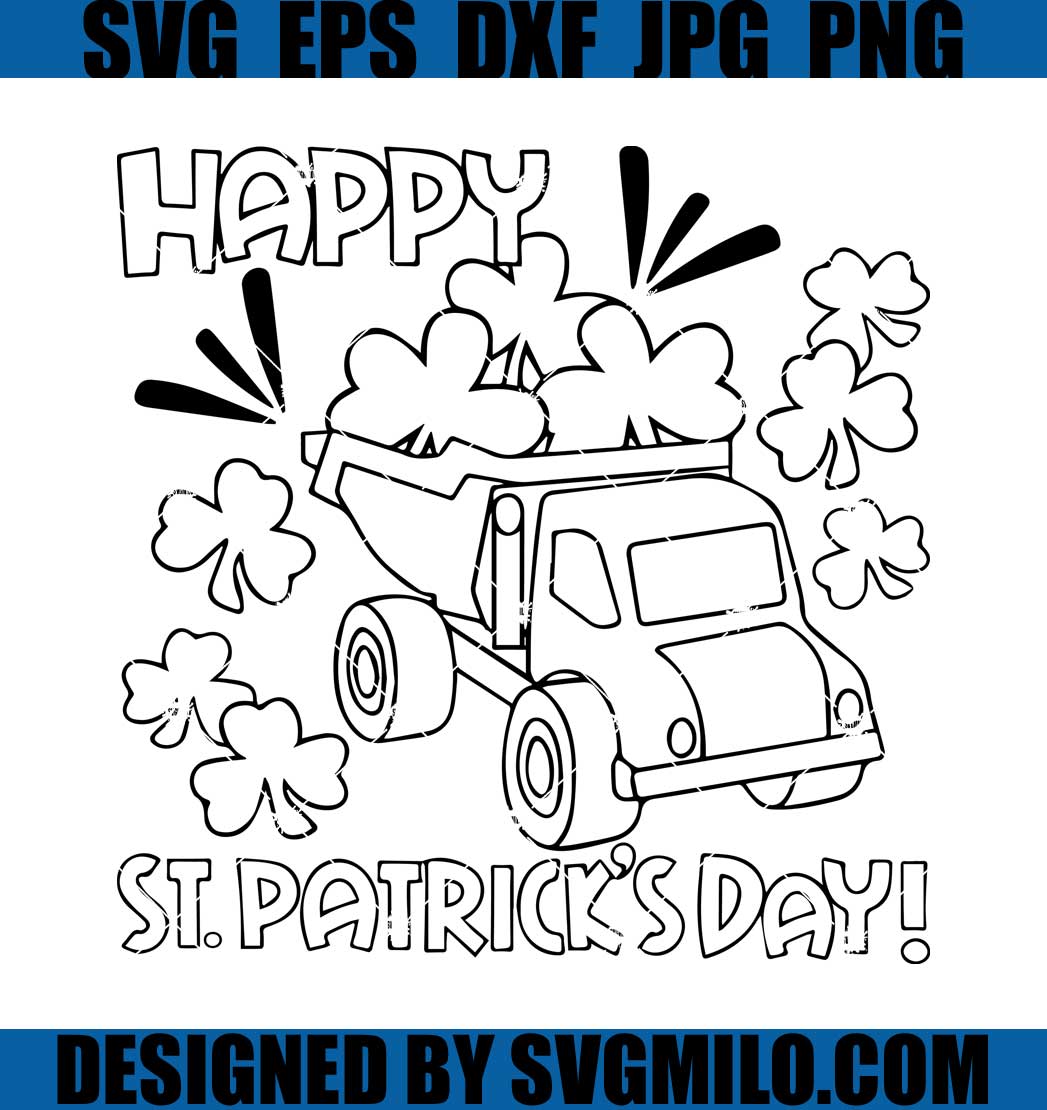 Dump-Truck-Svg_-St-Patricks-Day-Svg_-Shamrock-Truck-Svg