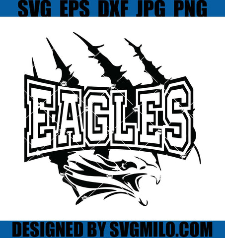 Go Eagles Leopard SVG, Go Eagles Football SVG, Run Eagles SVG