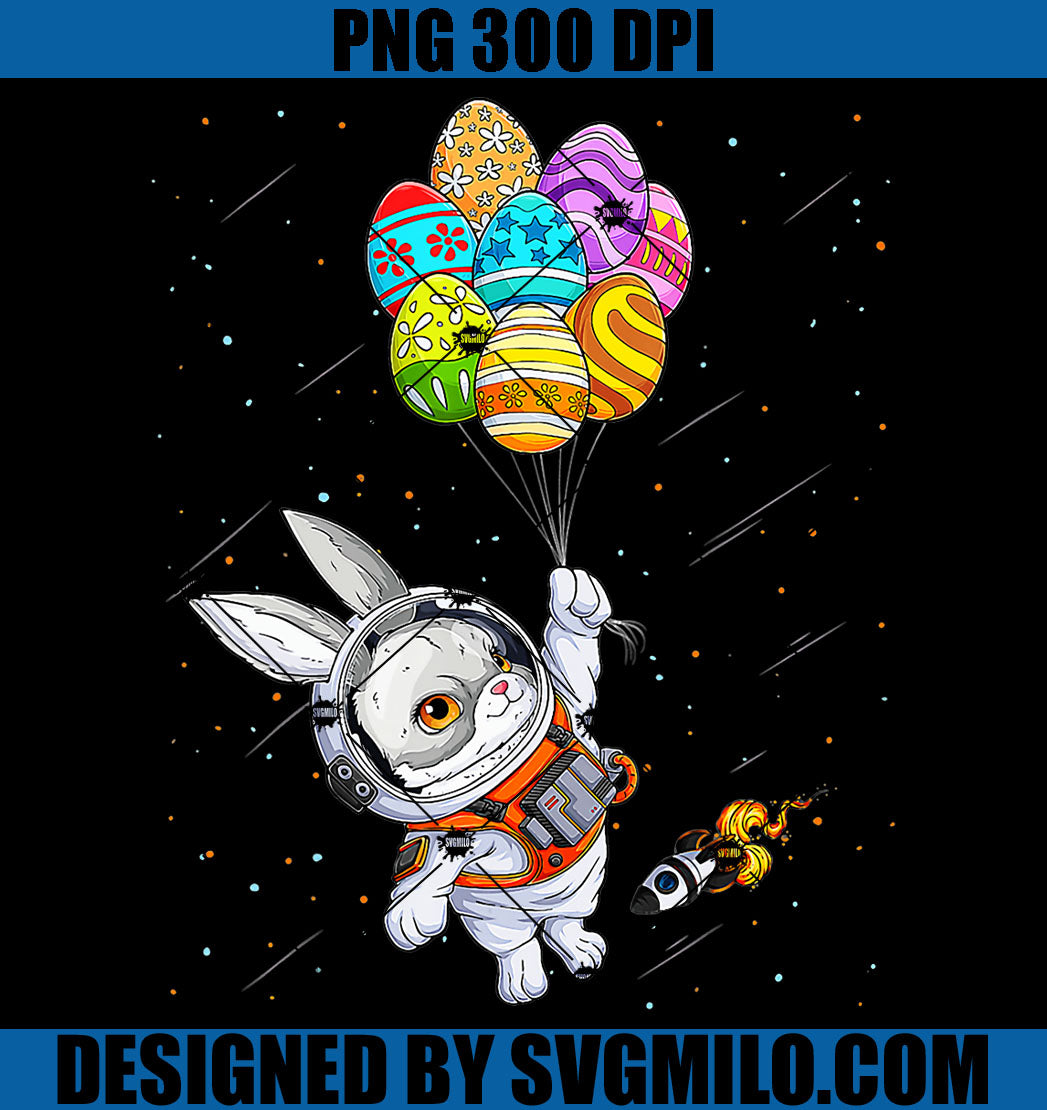 Easter Day Happy Bunny PNG, Egg Astronaut Space PNG
