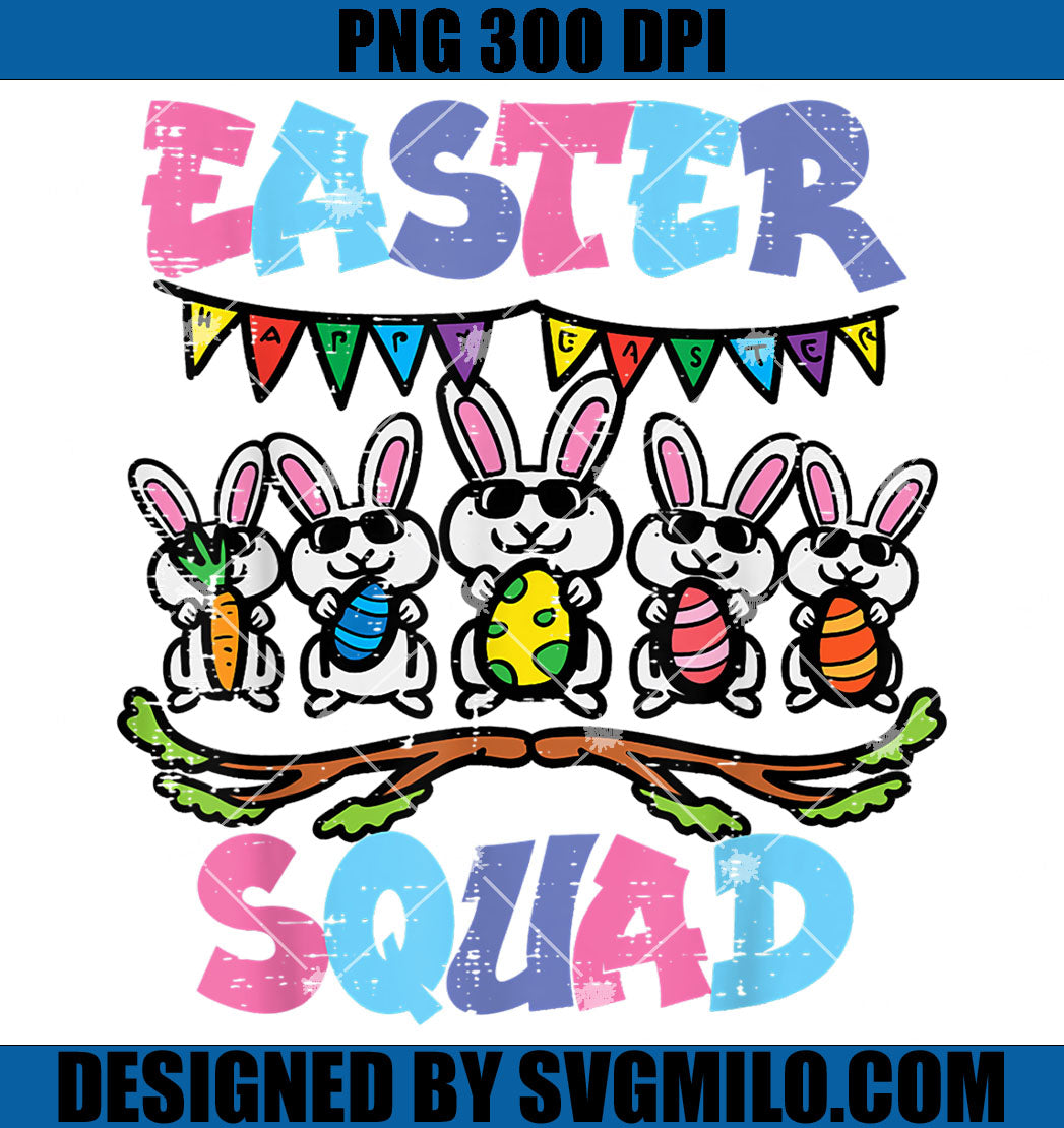 EasterSquadBunniesFamilyMatchingPNG_BunnyEasterSquadPNGcopy_1200x1200 ...
