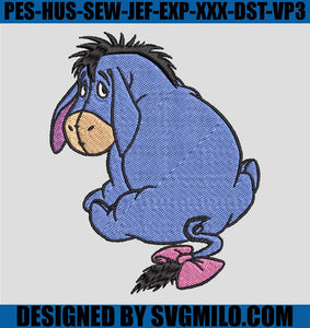 Eeyore-Bowtail-Embroidery-Design