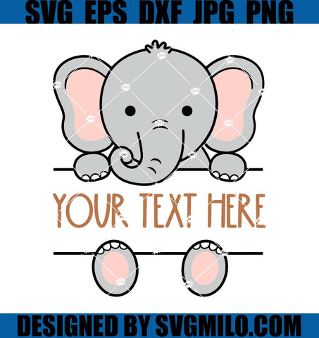 Elephant-Monogram-SVG_-Baby-Elephant-SVG_-Cute-Elephant-Girl-Svg