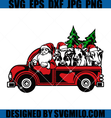 Farm-Santa-with-Cows-svg-Christmas-Cow-svg-Christmas-Farm-svg