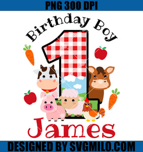 Farm Animal First Birthday PNG, Barnyard Birthday  Baby PNG