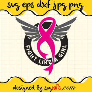 Fight-Like-A-Girl-SVG,Cancer-Pink-Ribbon-SVG