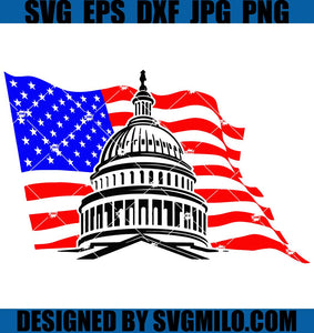 Flag-And-Capitol-Svg_-Flag-Svg_-4th-of-July-Svg_-Flag-outline-Svg