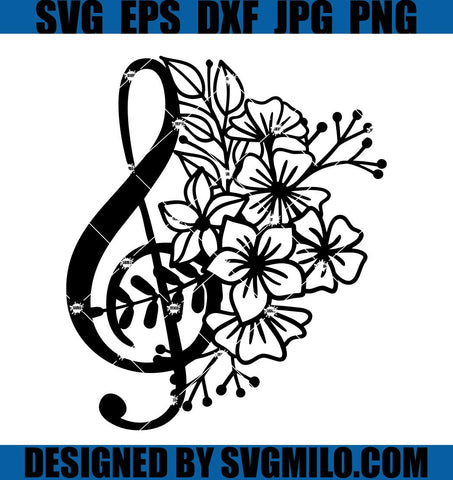 Floral-Treble-Clef-SVG_-Music-Notess-SVG_-Music-SVG