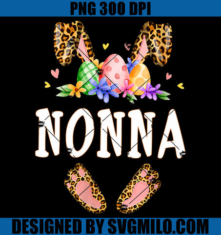 Floral Leopard Nonna Bunny PNG, Happy Easter Mother PNG, Bunny Leopard PNG