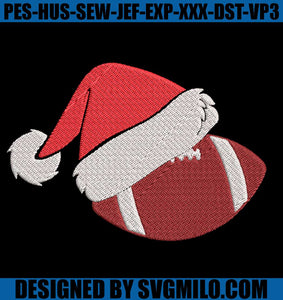 FootBall-Ball-Santa-Christmas-Hat-Embroidery-Machine-File
