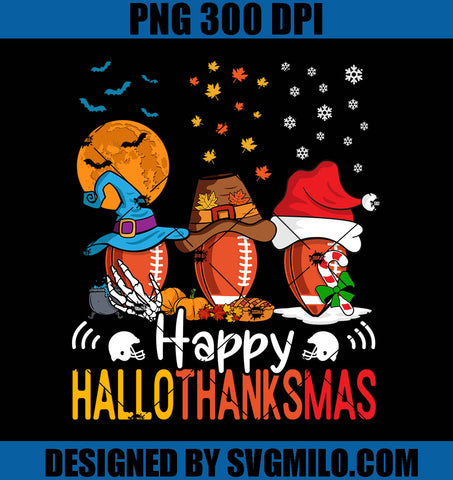 Football Happy Halloween PNG, Thanksgiving Noel PNG, HalloThanksMas PNG