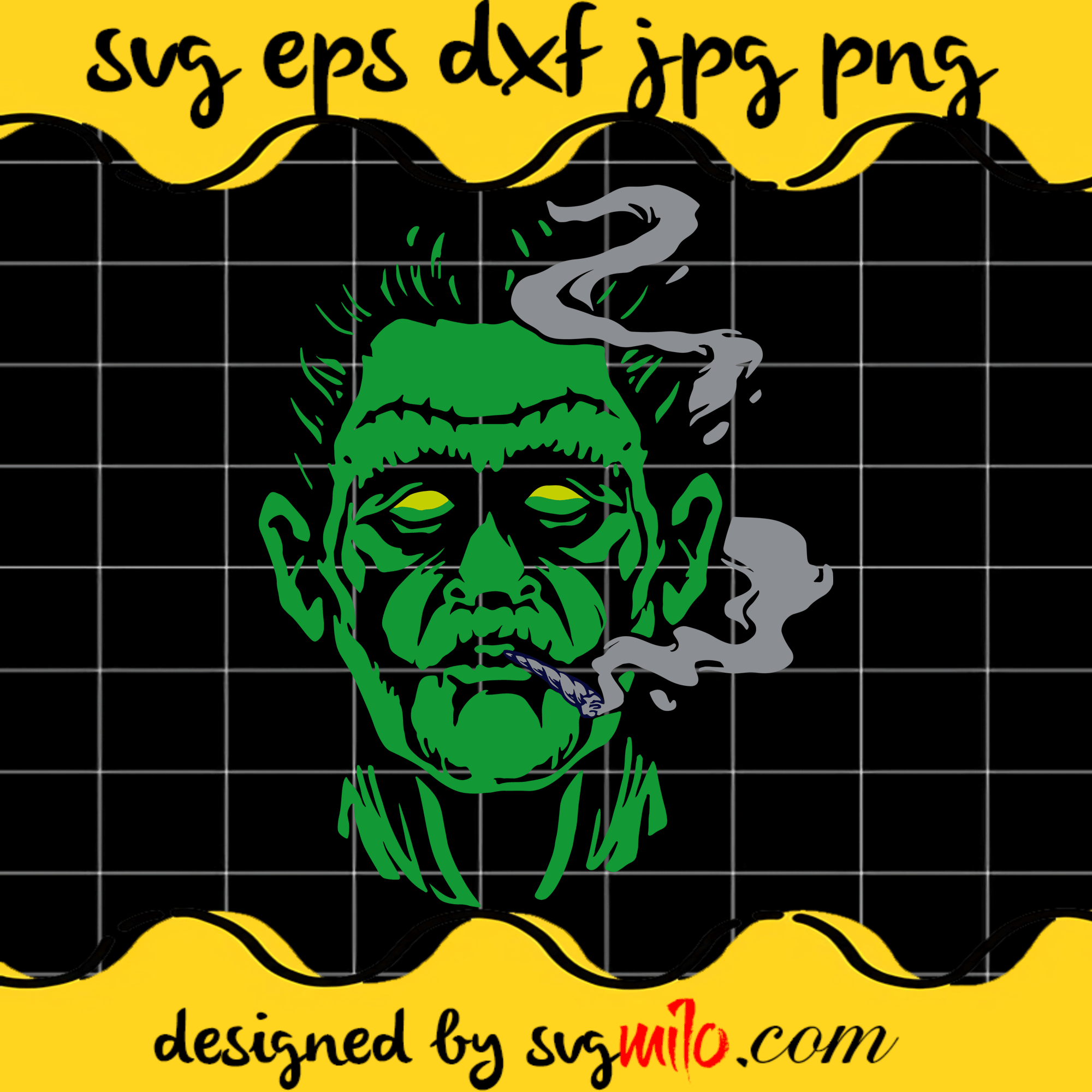 Frankenstein Smoking Cannabis SVG, Halloween SVG