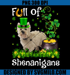 Full Of Shenanigans  PNG, Westie Dog St Patrick's PNG
