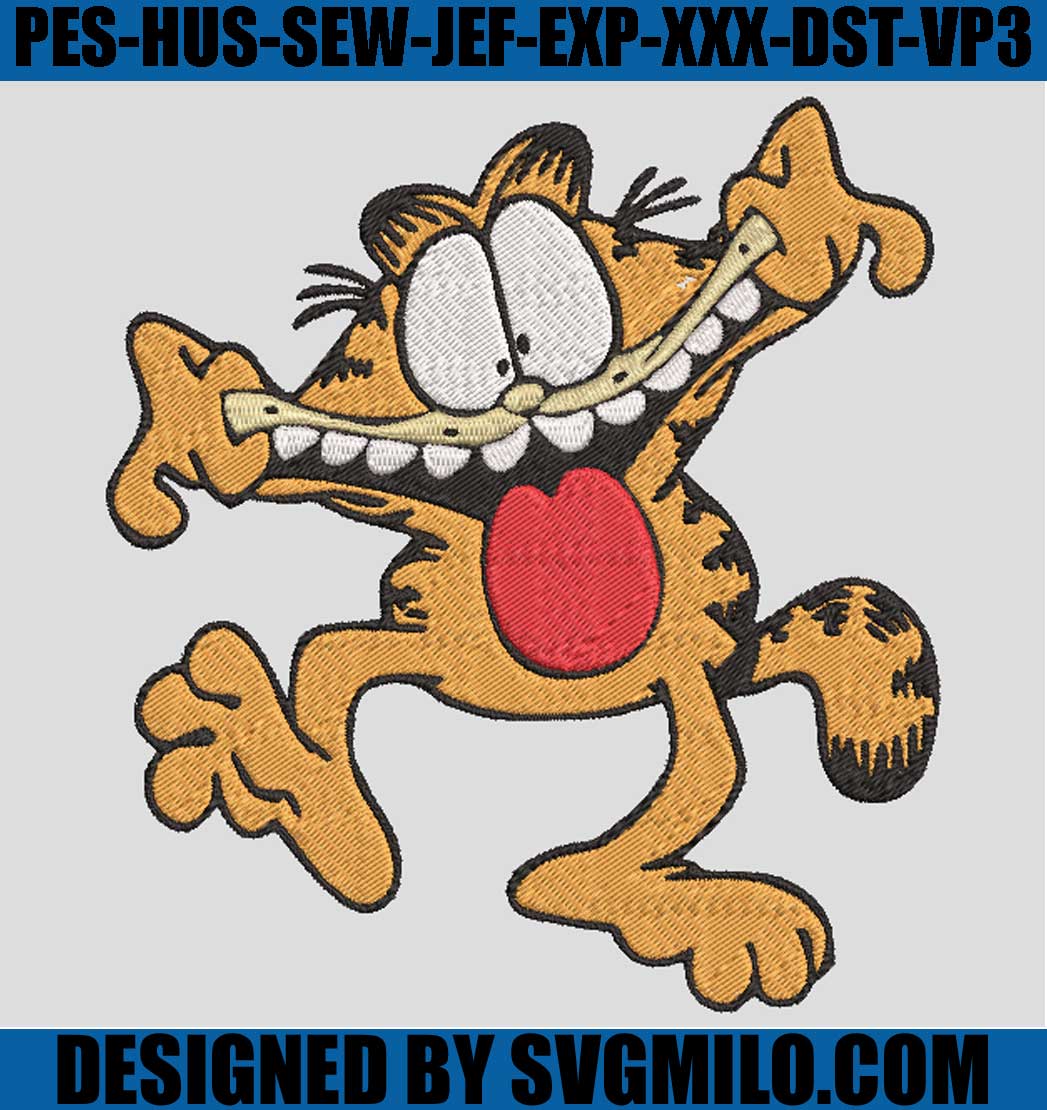 Garfield-Embroidery-Design