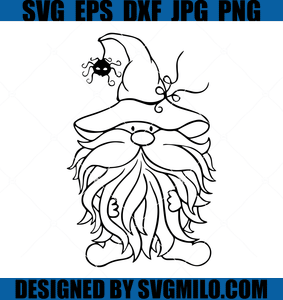 Gnome-With-Spider-SVG