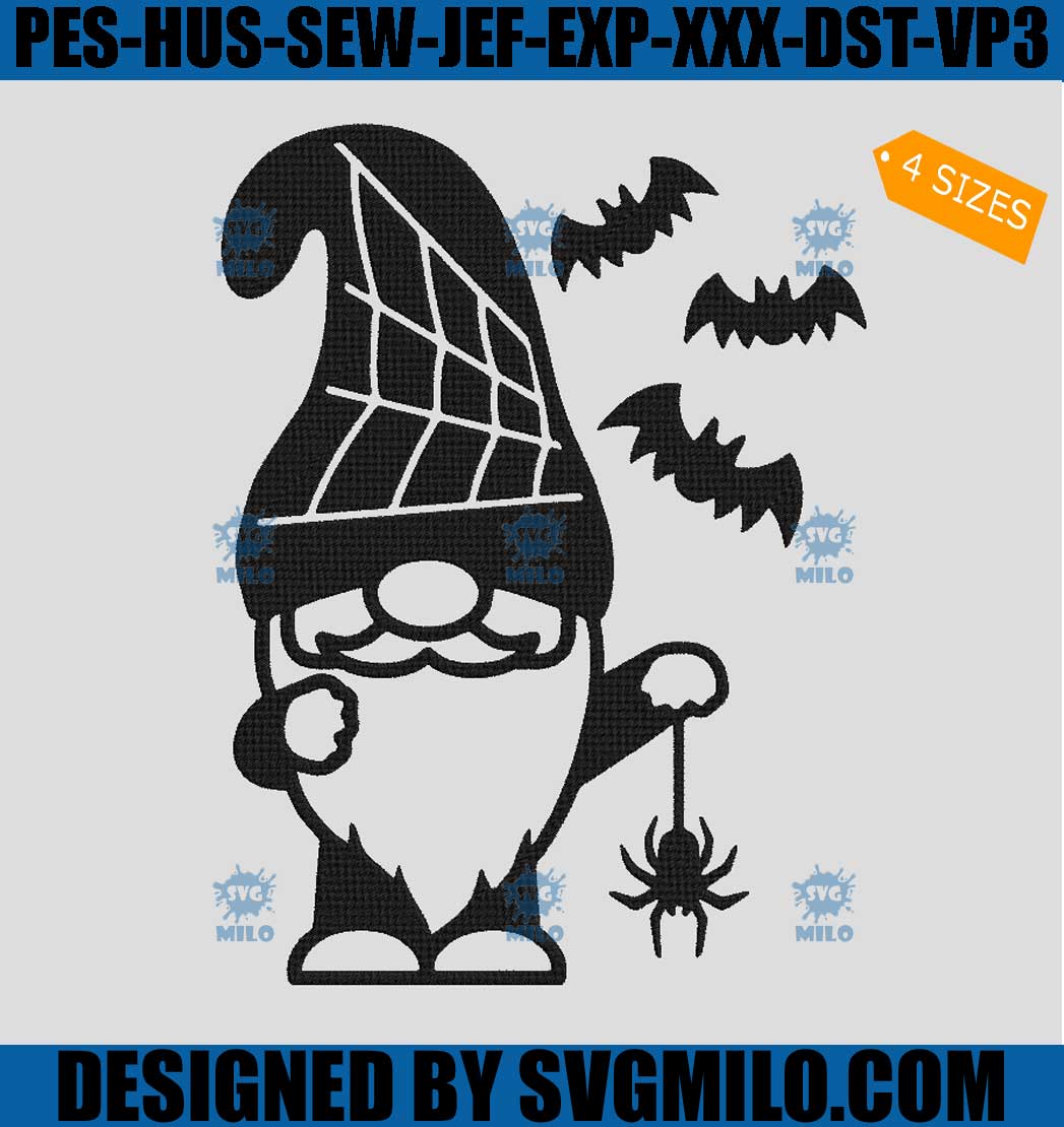 Gnome-With-Spider-And-Bats-Embroidery-Design_-Gonome-Embroidery-Design