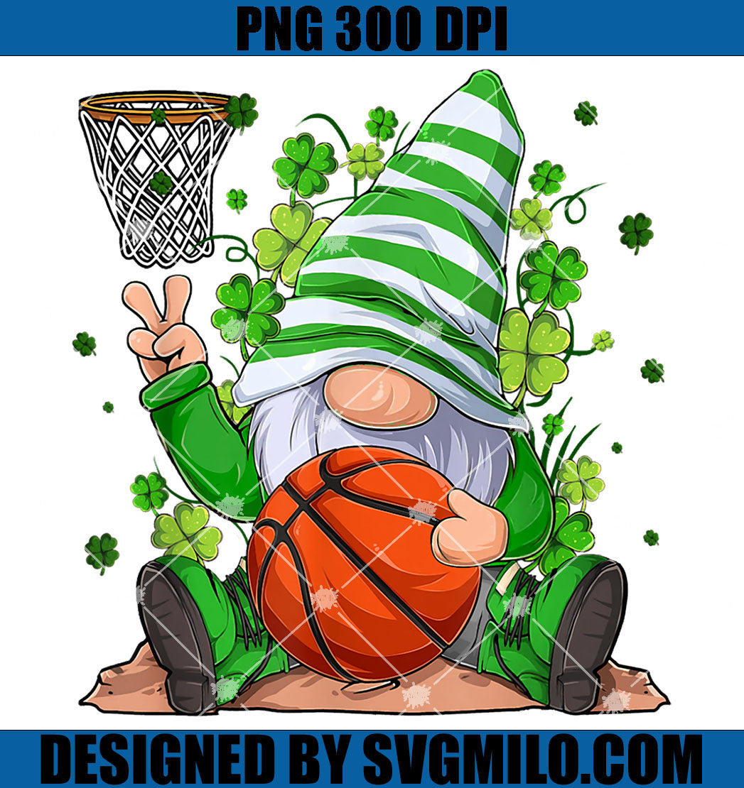 Gnome Basketball Shamrock Irish PNG, Gnome Patrick PNG