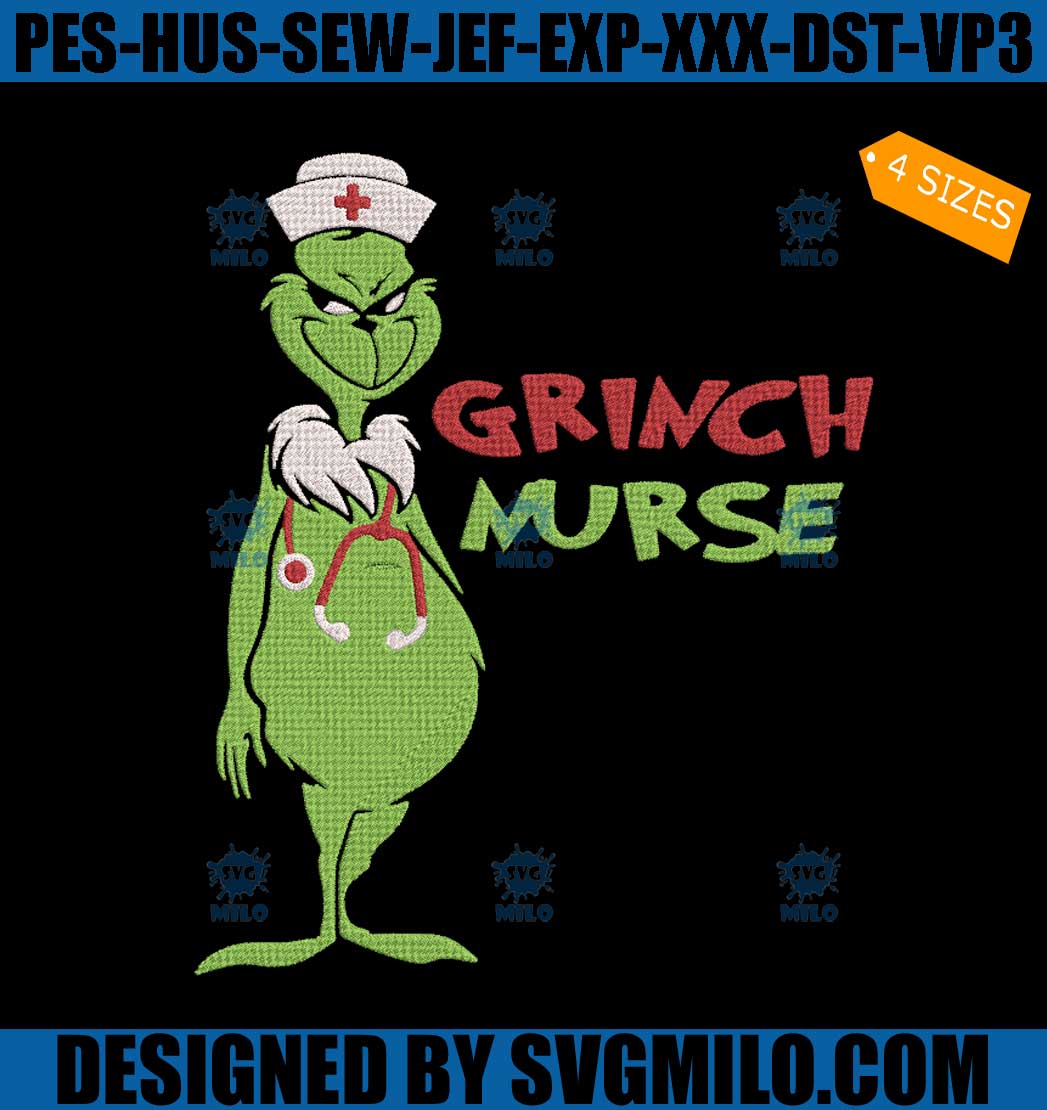 Grinch-Nurse-Embroidery-Design_-Grinch-Nurse-Xmas-Embroidery-Design