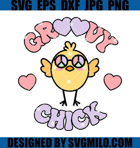 Groovy Chick SVG, Chicken SVG, Animal SVG