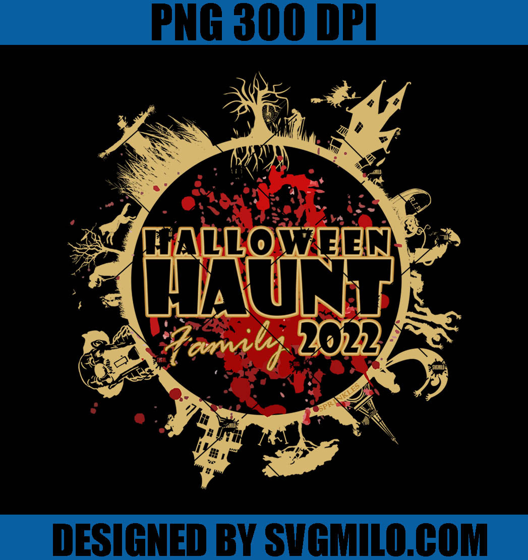 Halloweeen Haunt Family 2022 PNG, Halloween Family PNG