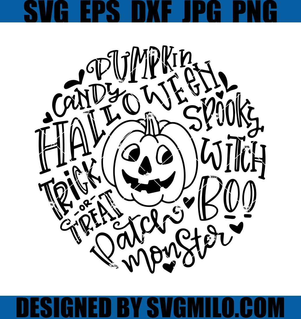 Halloween Pumpkin Typography SVG, Pumpkin Halloween SVG