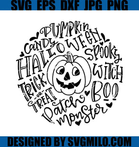 Halloween Pumpkin Typography SVG, Pumpkin Halloween SVG