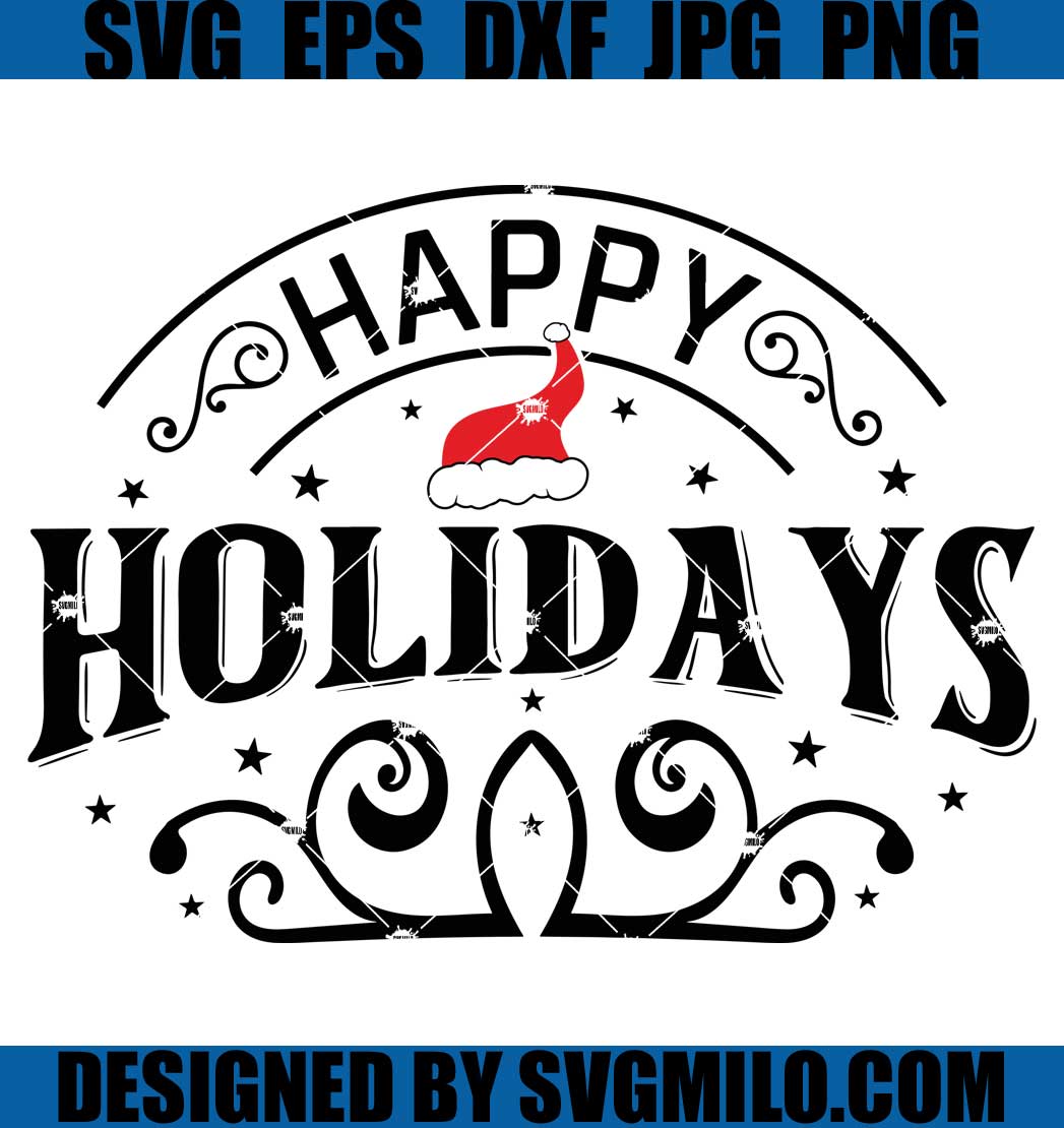 Happy-Holidays-Svg_-Santa-Hat-Svg_-Christmas-Svg