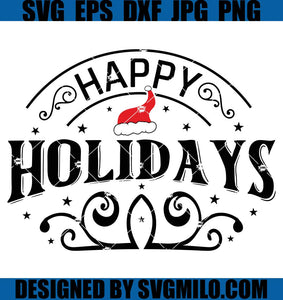 Happy-Holidays-Svg_-Santa-Hat-Svg_-Christmas-Svg