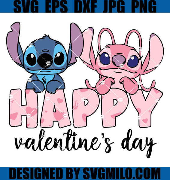 Happy Valentine s Day SVG Stitch Valentine SVG Stitch and Lilo SVG