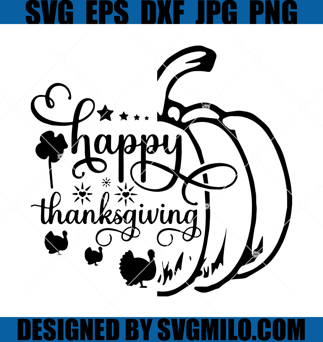 Happy Thanksgiving Black And White