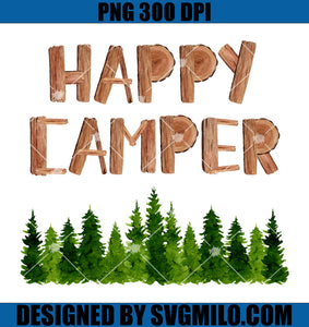 Happy Camper PNG, Pine Trees PNG
