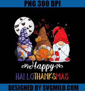 Happy HalloThanksMas Gnome PNG, Halloween Christmas PNG