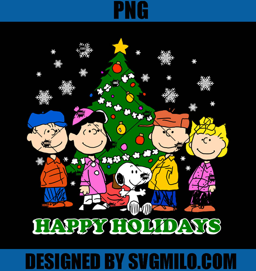 Happy Holidays PNG- Snoopy Christmas PNG