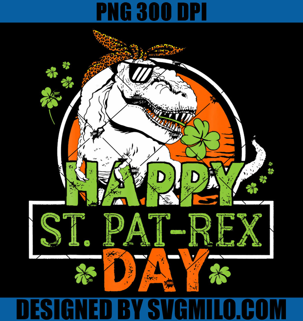 Happy St Pat-Rex Day  PNG, Dinosaur St Patrick PNG, Dinosaur Patrick PNG