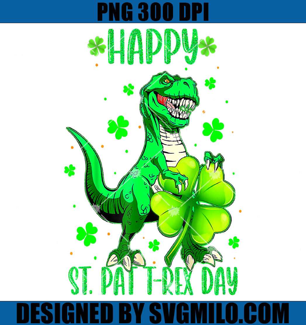 Happy St Pat Trex Day PNG, Dino Toddler Boys St Patrick PNG