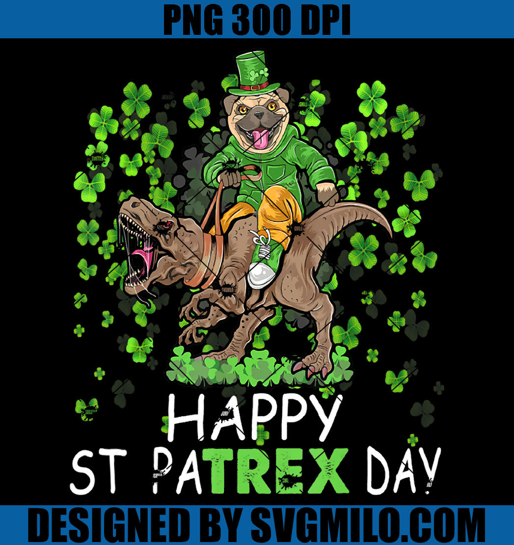 Happy St Patrex Day PNG, Funny Dino Saurus St Patricks  PNG, Dog Patrick PNG