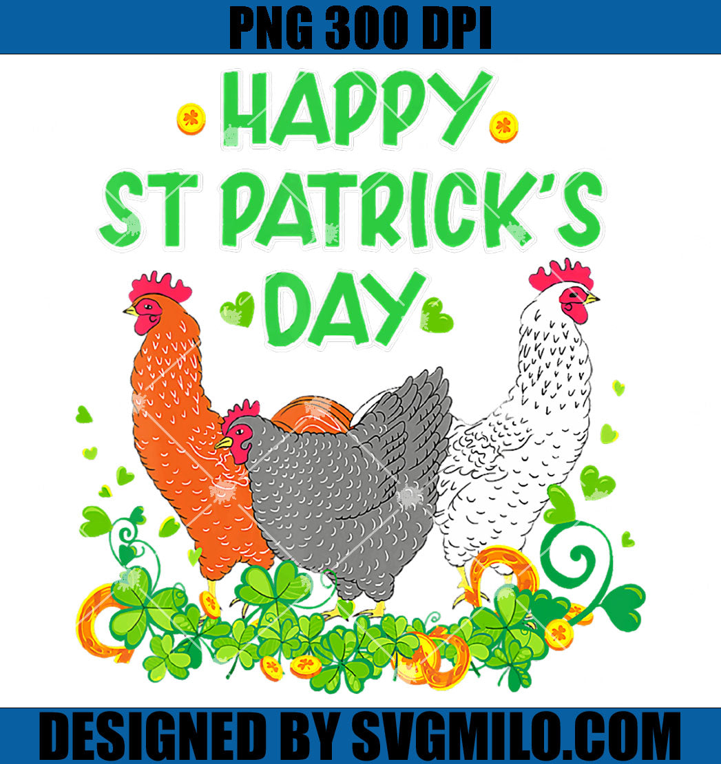 Happy St Patrick Day Chicken PNG, Farmer Farming PNG